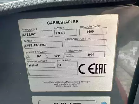 Electric - 3 wheels 2020  Toyota 8FBE16T (12)