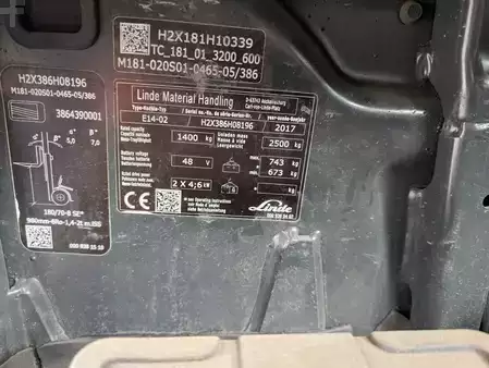 3-wiel elektrische heftrucks 2017  Linde E 14 Evo // Seitenschieber // Duplex (9)