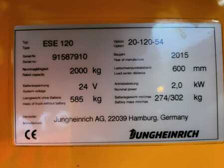 Plocktruckar horizontal 2015  Jungheinrich ESE 120 // 1444 Std. // UVV (5)