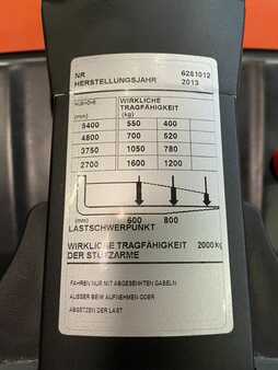 Magasemelésű béka 2013  BT SPE 160 L // Triplex // HH 5400 mm // FH 1800 mm // 3149 Std.  (7) 