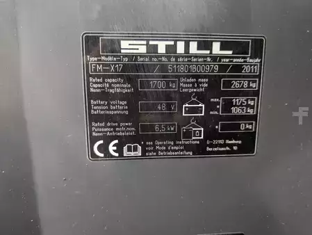 Carretilla retráctil 2011  Still FM-X17 // HH 6820mm // Batterie TOP 80 % Elektro // UVV (7)