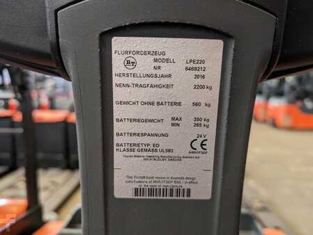 Wózki niskiego podnoszenia 2016  BT LPE220 // Gabellänge 2350mm // Plateau // Elektro // UVV (7)