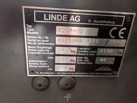 Sähkö - 4 pyör 2002  Linde E 16 P-02// Duplex // 3. Ventil // Seitenschieber (9)