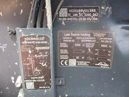 Treibgasstapler 2019  Linde H45 T / Vollkabine (7)