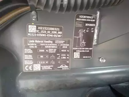 Elektro 4 Rad 2018  Linde E35L-01 // Vorschubgabeln // Container fähig (7)