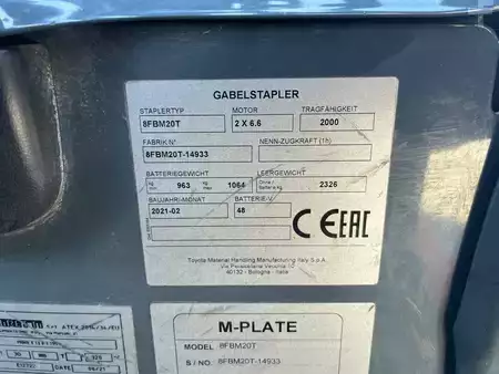 Elektro čtyřkolový VZV 2021  Toyota 8FBM20T //Duplex // 3. & 4. Ventil // Explosionsgeschützt (7)
