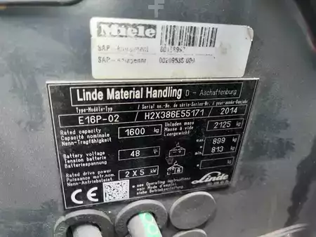 Sähkö - 4 pyör 2014  Linde E16P-02/ 3. & 4. Ventil/ Hub Defekt/ Bastlerfahrzeug (6)