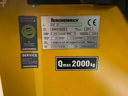 Wózek do komisjonowania poziomego 2001  Jungheinrich ESE20 (7)