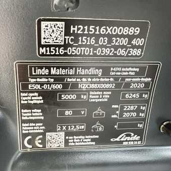 Elektro čtyřkolový VZV 2020  Linde E50/600HL (388) LOW (11)