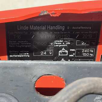 Electric Pallet Trucks 2019  Linde T16 (1152) (10)