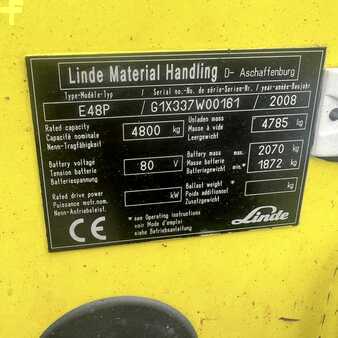 4-wiel elektrische heftrucks 2008  Linde E48P (337) (27)