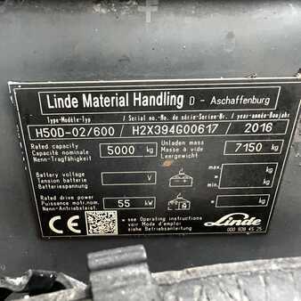 Chariots élévateurs diesel 2016  Linde H50D/600-02 (394) EVO (24)