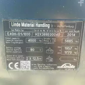 Elektro čtyřkolový VZV 2014  Linde E40/600H (388) (34)