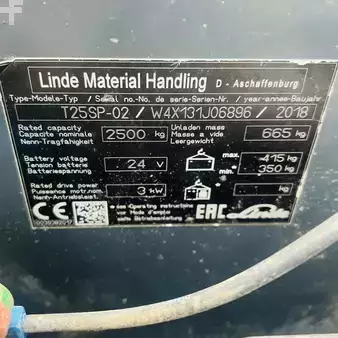 Transpalettes électriques 2018  Linde T25SP (131) (15)