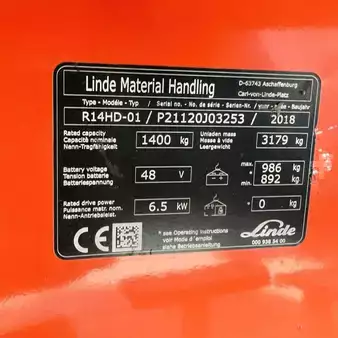 Carretilla retráctil 2018  Linde R14HD (1120) (9)