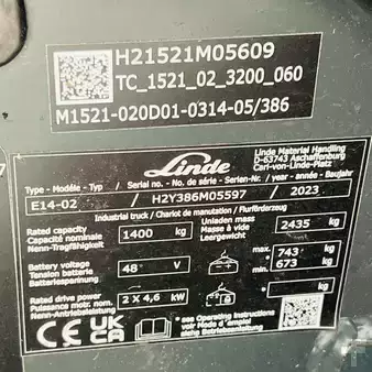 Carrelli elettrici 3 ruote 2023  Linde E14 (386-02) EVO (16)