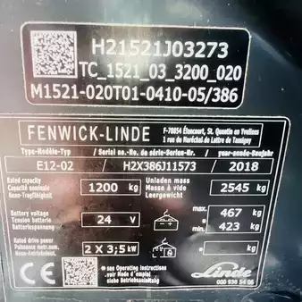 3-wiel elektrische heftrucks 2018  Linde E12 (386-02) EVO (12)