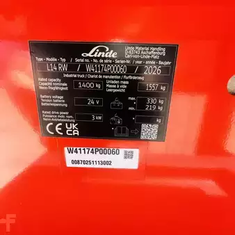 Apilador conductor sentado 2026  Linde L14RW (1174-02) (8)