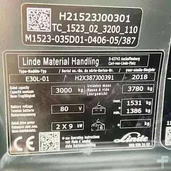 4-wiel elektrische heftrucks 2018  Linde E30L (387) (13)