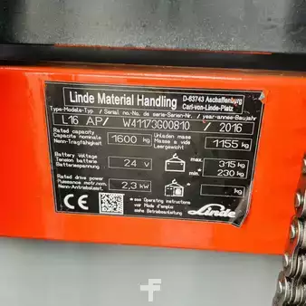 Beállós targonca 2016  Linde L16APi (1173) (28)
