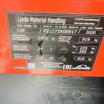 Stacker pedestre 2020  Linde L16 (1173) EX (11)