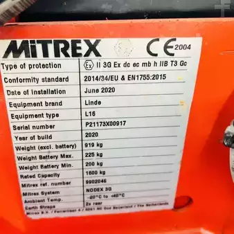 Stacker pedestre 2020  Linde L16 (1173) EX (20)