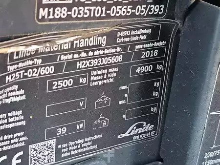 Wózki gazowe 2018  Linde H25T-02/600 Triplex (13)