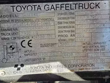 Diesel Forklifts 2008  Toyota 42-7FD45 (11)