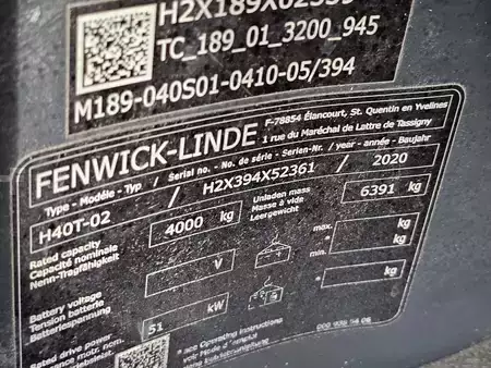 Wózki gazowe 2020  Linde H40T-02 (12)