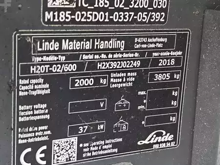 Wózki gazowe 2018  Linde H20T-02/600 (12)