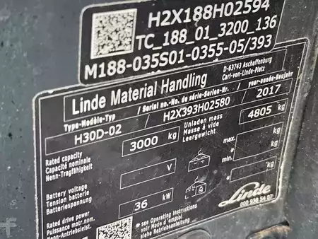 Wózki widłowe diesel 2017  Linde H30D-02 nur 4941h (11)