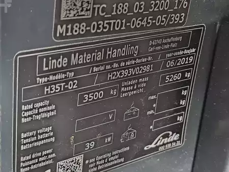 Wózki gazowe 2019  Linde H35T-02 Triplex 6,45m (12)