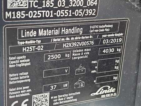 Wózki gazowe 2019  Linde H25T-02 Triplex 4482h (12)