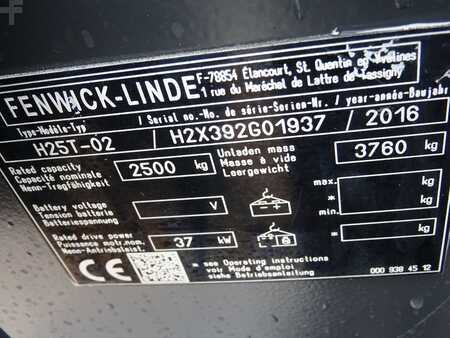 Wózki gazowe 2016  Linde H25T-02 (11)