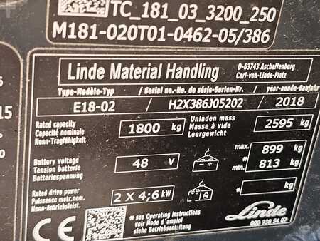 Elektromos 3 kerekű 2018  Linde E18-02 Triplex nur 6594h (11)