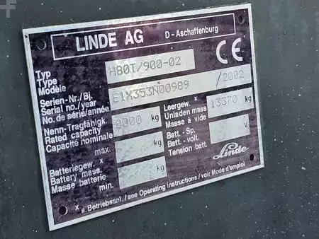 Treibgasstapler 2002  Linde H80T/900-02 (12)