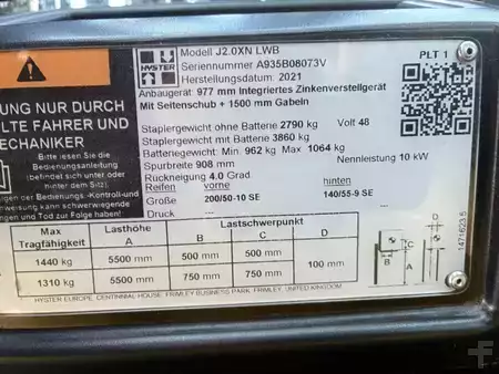 3-wiel elektrische heftrucks 2021  Hyster J 2.0XNT-LWB (4)