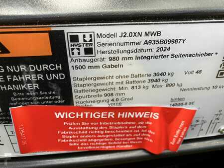 4-wiel elektrische heftrucks 2024  Hyster J 2.0XN (8)