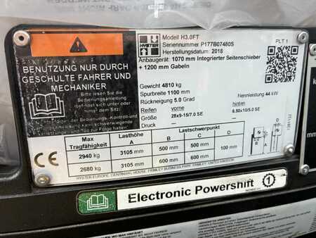 Wózki gazowe 2018  Hyster H 3.0FT (7)