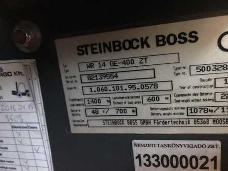 Schubmaststapler 1999  Steinbock Boss WR14 GE400-ZT,  SHT60., 1400kg Good  SHT60. (3)