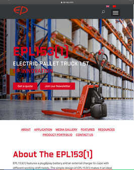 EP Equipment EPL1531 Li-ion, SHT70-71., Paletta emelő
