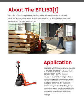 Transpalette électrique 2022  EP Equipment EPL1531 Li-ion, SHT70-71., Paletta emelő (8)