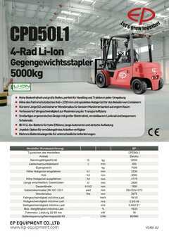 Chariots électriques à 4 roues 2025  EP Equipment CPD50L1 5000kg Li-ion NEW, Új (2)