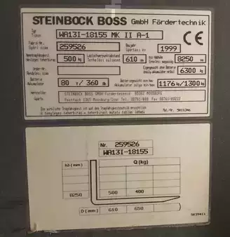 Wózki do eksploatacji w wąskich korytarzach 1999  Steinbock Boss WA-13i, VNA, Man-Up, Komissiozó, 1250kg/600mm,  2db, 2piece, Good (7)