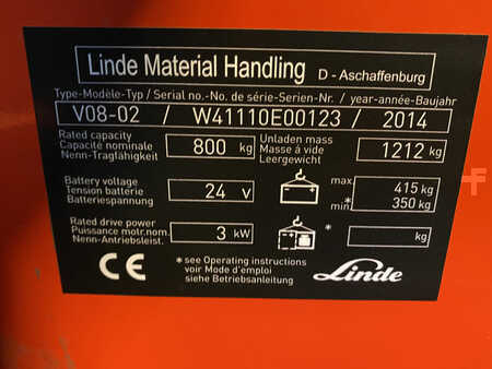 Préparateur de commande vertical 2014  Linde V 08-02 / 1110 (3)