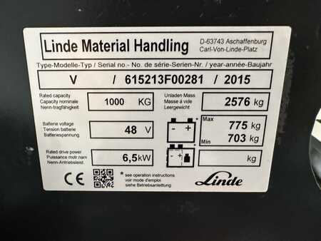 Verticale orderpickers 2015  Linde V  ( 5213 ) -  Cabin 1000 MM * DEMO !! (3)