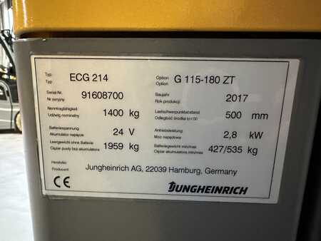 Apilador conductor incorporado 2017  Jungheinrich ECG 214 - ( 4.5 T ) * DEMO !! (2)