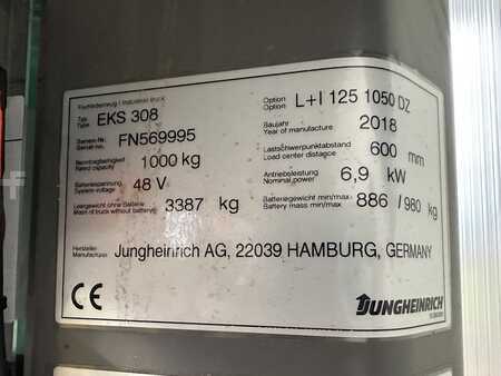 Vertikální vychystávací vozík 2018  Jungheinrich EKS 308 - Wire Guidance / PSA (3)