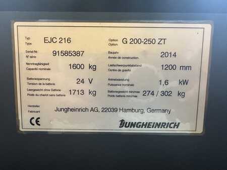 Ruční vysokozdvižný vozík 2014  Jungheinrich EJC 216 * DEMO !!  ( 1.6T @ 1200 MM !! ) (3)