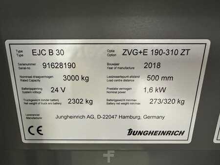 Ruční vysokozdvižný vozík 2018  Jungheinrich EJC-B 30 * DEMO !! ( 3.0T @ 500 MM !! ) (3) 